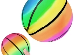 Balle en caoutchouc arc‑en‑ciel pour enfants 23 cm, légère et gonflable
