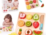 Set en bois pour découper les fruits Montessori Classic World, 20 pièces