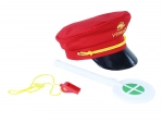 Kit de chef de gare avec sifflet et palette de départ