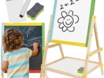 Tableau magnétique rotatif double face en bois pour enfants KRUZZEL