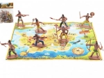 Figurines d’Indiens avec carte