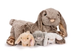 Jouet en peluche Noxxiez lapins avec maman
