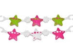 Chaîne pour poussette avec étoiles et fleurs