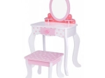 Tooky Toy coiffeuse pour enfants avec tabouret