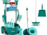 Chariot de ménage pour enfants LEIFHEIT avec serpillière, balai et accessoires KLEIN