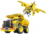 Jeu de construction camion-benne et avion 2-en-1 37 cm