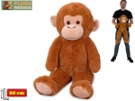 Singe en peluche 80 cm Plush Friends marron clair