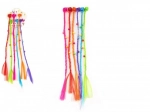 Barrettes et pinces à cheveux avec tresses colorées, 30 cm, 6 pcs