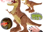 Dinosaure RC contrôlé par gestes et télécommande, lumières, sons et vapeur