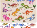 Puzzle à encastrer en bois dinosaures – 11 pièces