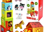 woopie green cubes empilables de ferme avec figurines 10 pièces