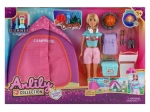 Poupée avec tente et effets, set 30 cm