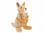 Kangourou en peluche avec bébé 16 cm