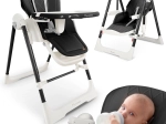 Nukido Elite chaise haute noire pour enfants 3‑en‑1