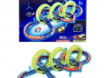 Circuit de course lumineux pour enfants 3+ avec 3 loopings 360° et voiture LED, 74 pièces