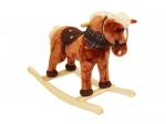 Cheval à bascule en peluche avec effets bai 71 × 30 × 58 cm