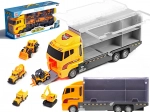 Set camion-tracteur avec remorque et 6 mini véhicules de chantier