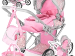 Poussette pour poupée 3-en-1 Pink Flowers
