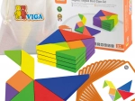 Tangram en bois VIGA avec cartes – puzzle éducatif en bois certifié FSC