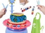 ensemble potier pour enfants avec argile et peintures