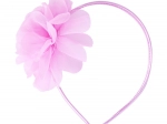 Serre-tête fille avec fleur rose