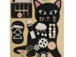 Tableau sensoriel pour enfants en forme de chat Lulilo