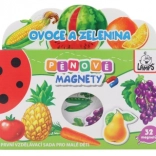 Aimants en mousse Fruits et légumes – set pour enfants