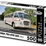 Puzzle Rétro-voitures Škoda 706 RTO LUX – autobus, 500 pièces