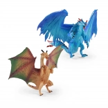 Ensemble de deux dragons en plastique de 12 cm