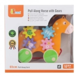 Cheval à tirer en bois avec engrenages