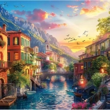 Puzzle Petite ville méditerranéenne 2000 pièces