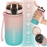 Bouteille d’eau de sport avec embout 600 ml rose et bleu
