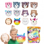 Balle peluche gonflable avec animaux 15 cm, assortiment de modèles