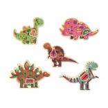 Jeu de laçage en bois dinosaures