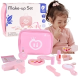Set de maquillage en bois pour enfants CLASSIC WORLD dans une petite trousse rose