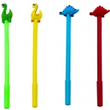 Stylo à bille dinosaure Bouchon recharge noire Mix rouge vert 0,5 mm