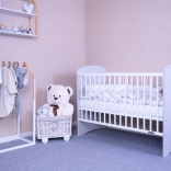 Lit bébé New Baby Leo blanc/gris