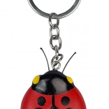 Porte-clés en bois Coccinelle