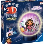 Ravensburger Puzzleball 3D lumineux La Maison magique de Gabby 72 pièces