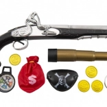 Set pirate avec pistolet, longue-vue et accessoires