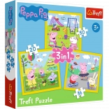 Puzzle 3-en-1 – PEPPA PIG – La joyeuse journée de Peppa