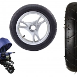 Roue avant en plastique avec pneu en caoutchouc gonflable pour PRO700