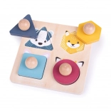Bigjigs Toys puzzle en bois en forme d’animaux avec poignées