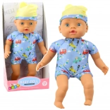 Poupée Bébé en tenue bleue avec bonnet
