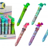Stylo automatique multicolore Dinosaure 10 couleurs Mix