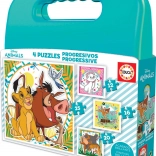 Puzzle en valisette Disney animaux 4-en-1