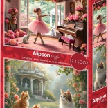 Alipson puzzle Petite ballerine et jardin romantique 2×500 pièces