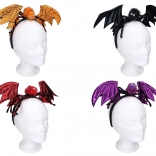 Serre-tête de carnaval avec oreilles et décoration araignée