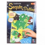 Image avec paillettes scintillantes Dinosaure