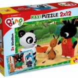 Puzzle maxi Bing 2 x 12 pièces